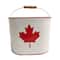 8.25" White & Red Maple Leaf Metal Bucket by Celebrate It™